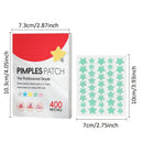 200/400 pces remendos de acne capa de espinha invisível para tratamento de ponto de controle de óleo facial adesivo bonito para cobrir espinhas e manchas