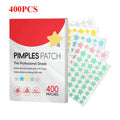 200/400 pces remendos de acne capa de espinha invisível para tratamento de ponto de controle de óleo facial adesivo bonito para cobrir espinhas e manchas