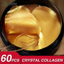 24k ouro remendos de olho colágeno coreano endurecimento macio cuidados com os olhos hidrogel relaxar algas verdes olhos máscara hidratante hidratante