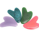 Pedra Guasha de Quartzo Rosa Quente, Placa de Massagem Facial de Jade, Ferramenta de Cuidados com a Pele para Lifting e Firmeza do Queixo e Nariz