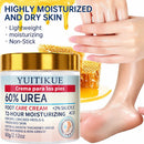 Creme para Pés YUITIKUE 60% Ureia 60g Hidratante 72H com Ácido Salicílico para Reparar Calcanhares Rachados, Ásperos e Secos - Cuidado para Mãos e Pés