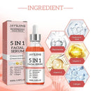 5 em 1 ácido hialurônico soro facial hidratante iluminando linhas finas vitamina c poros encolhendo soro cuidados com a pele 30ml