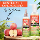 Goiple 2 em 1 maçã cidra vinagre shampoo condicionador refrescar anti-caspa cabelo limpeza profunda couro cabeludo para locs dreadlocks torção