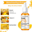 Vitamina c essência facial ácido hialurônico pele escura iluminar soro desbotar linhas finas reparação hidratante soro maçante rosto cuidados com a pele