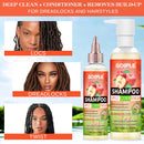 Goiple 2 em 1 maçã cidra vinagre shampoo condicionador refrescar anti-caspa cabelo limpeza profunda couro cabeludo para locs dreadlocks torção