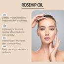 Hidratante squalano rosa mosqueta óleo facial levantamento endurecimento desvanece-se linhas finas suavização nutritivo rejuvenescimento da pele óleo de cuidados faciais