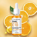 Vitamina c essência facial ácido hialurônico pele escura iluminar soro desbotar linhas finas reparação hidratante soro maçante rosto cuidados com a pele