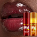 2pc lábio gordo de longa duração óleo labial hidratante brilho labial soro instantâneo volume essência óleo reparação lábio linhas finas aumentar el