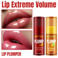 2pc lábio gordo de longa duração óleo labial hidratante brilho labial soro instantâneo volume essência óleo reparação lábio linhas finas aumentar el