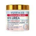 Creme para Pés YUITIKUE 60% Ureia 60g Hidratante 72H com Ácido Salicílico para Reparar Calcanhares Rachados, Ásperos e Secos - Cuidado para Mãos e Pés
