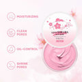 Máscara de Argila Sakura LAIKOU, Limpeza Profunda Suave, Hidratante, Nutritiva, Controle de Oleosidade, Reduz Poros, Máscara Facial Diária para Cuidados com a Pele 25g