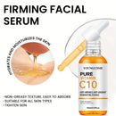 Vitamina c essência facial ácido hialurônico pele escura iluminar soro desbotar linhas finas reparação hidratante soro maçante rosto cuidados com a pele