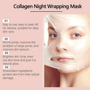 Máscara facial de colágeno para embrulho noturno, máscara de embrulho noturno de colágeno coreano hidrata profundamente creme de máscara de cuidados noturnos 75ml