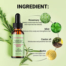 Óleo de crescimento capilar de hortelã de alecrim, prevenção de secura do cabelo, hidratante suave, nutritivo, macio, brilhante, orgânico, óleo de cuidados capilares