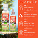 Goiple 2 em 1 maçã cidra vinagre shampoo condicionador refrescar anti-caspa cabelo limpeza profunda couro cabeludo para locs dreadlocks torção