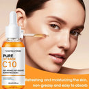 Vitamina c essência facial ácido hialurônico pele escura iluminar soro desbotar linhas finas reparação hidratante soro maçante rosto cuidados com a pele
