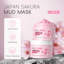 Máscara de Argila Sakura LAIKOU, Limpeza Profunda Suave, Hidratante, Nutritiva, Controle de Oleosidade, Reduz Poros, Máscara Facial Diária para Cuidados com a Pele 25g