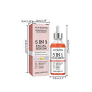 5 em 1 ácido hialurônico soro facial hidratante iluminando linhas finas vitamina c poros encolhendo soro cuidados com a pele 30ml